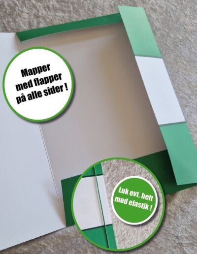 Konferencemapper med tryk til kurser og events